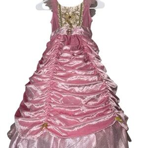 Girls Pink Princess Costume w Cape What a Character Size 5-6 Dress Up